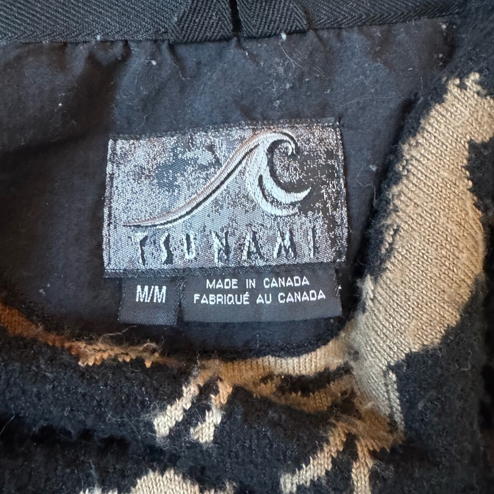 Tsunami Canada Horse Patterned Fleece Jacket VTG - Picture 5 of 8